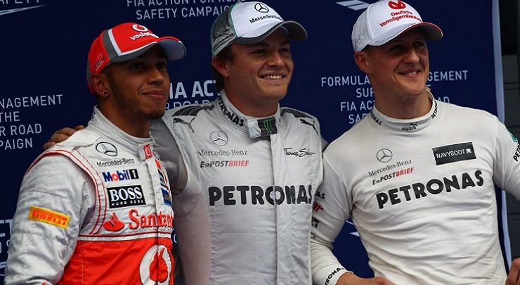 Formula 1 Rosberg Hamiton Schumacher