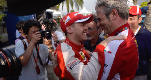 Maurizio Arrivabene e Sebastian Vettel