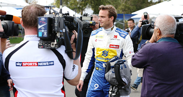 Giedo van der Garde in Sauber overalls during practice at Albert Park
