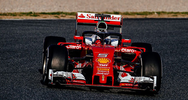 Sebastian Vettel soddisfatto del sistema "Halo"