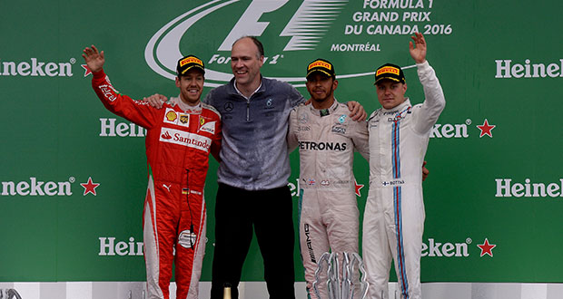 Pirelli podio gp canada F1 2016