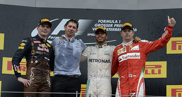 Podio gp austria f1 Pirelli