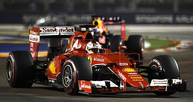 pirelli gp singapore 2015 vettel
