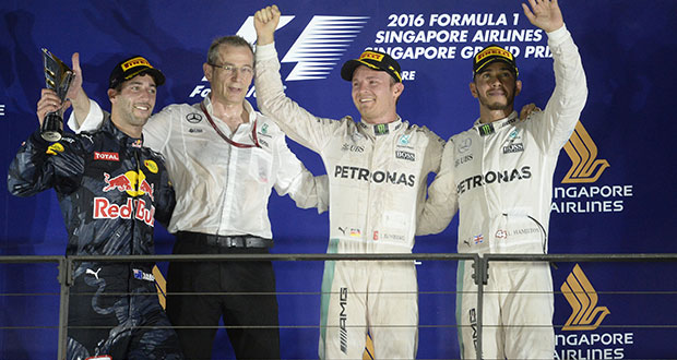 gp singapore f1 2016 podio pirelli