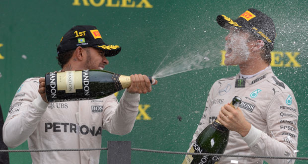 GP Brasile f1 Hamilton e Rosberg