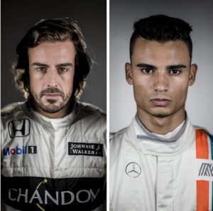 Fernando Alonso Mercedes and Pascal Wehrlein