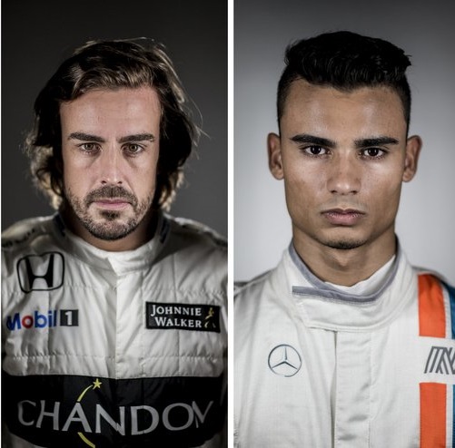 Fernando Alonso Mercedes and Pascal Wehrlein