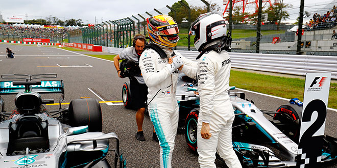 gp giappone qualifiche lewis Hamilton e bottas