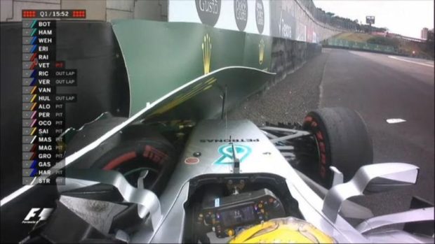 griglia di partenza insolita con Hamilton ultimo