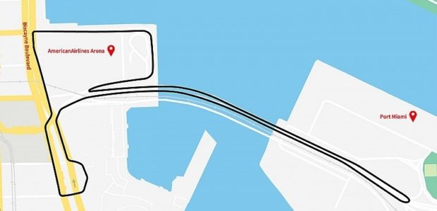 La prima immagine del layout della pista per la gara di Formula 1 a Miami mostra che si correrà intorno al porto della città, attraversando un'area precedentemente utilizzata da IMSA, Champ Car e Formula E