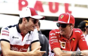 Leclerc in pista a Monza con la Ferrari