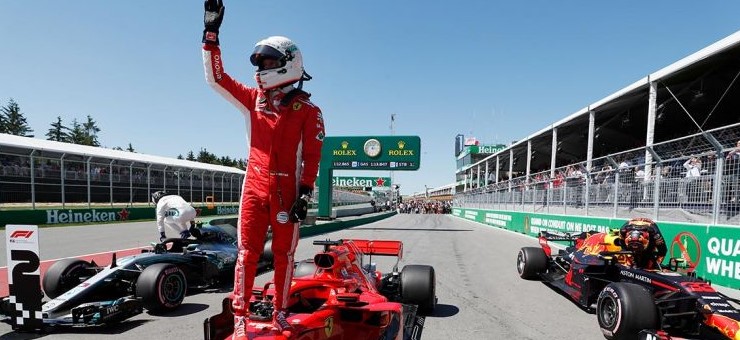 Sebastian Vettel ottiene in Canada la quarta pole stagionale, invece Kimi Raikkonen a causa del sottosterzo deve accontentarsi dalla quinta posizione