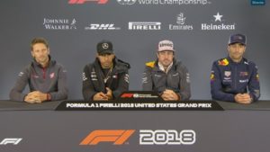 Formula 1 | GP USA 2018, le parole di Hamilton, Ricciardo, Alonso e Grosjean