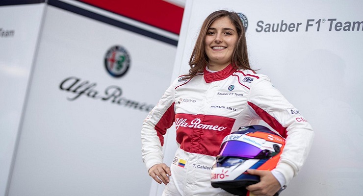 Formula 1 Tatiana Calderon test Fiorano Sauber