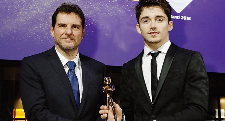 formula 1 Charles Leclerc presente ai Caschi d'Oro
