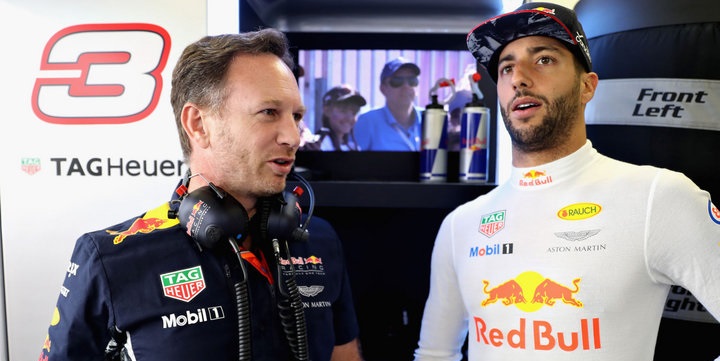 ricciaardo horner red bull 2018