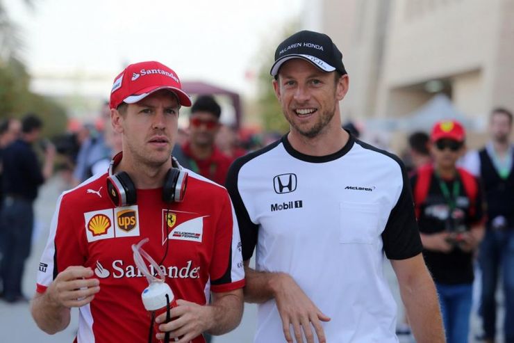 Jenson Button e Sebastian Vettel