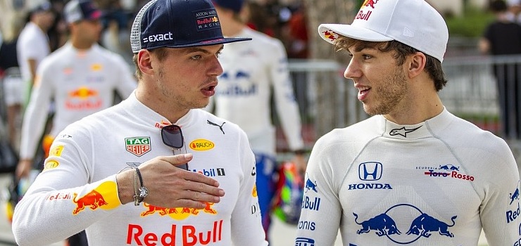 Pierre Gasly Max Verstappen Red Bull