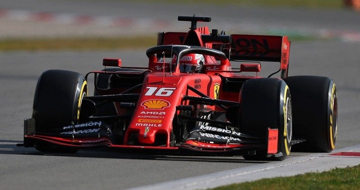 leclerc test barcellona