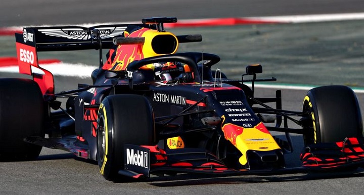 red bull test barcellona honda