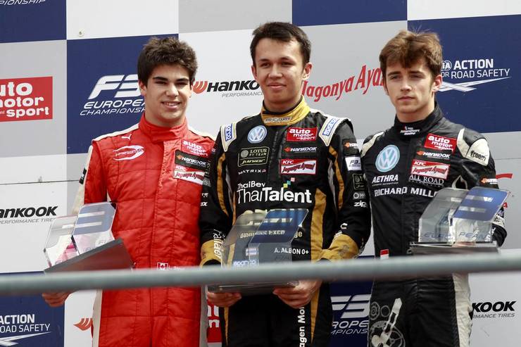 Lance Stroll Alexander Albon Charles Leclerc
