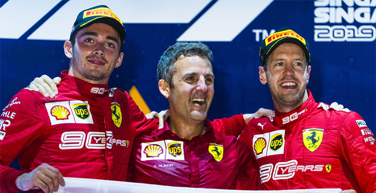 Ferrari singapore podio