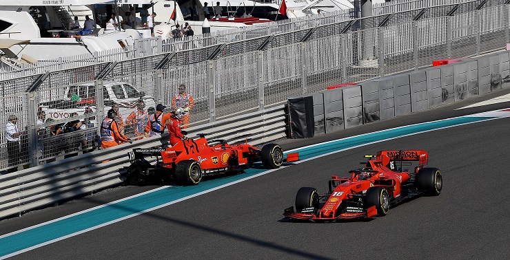 Leclerc Vettel GP Abu Dhabi 2019