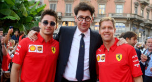 Binotto - Leclerc - Vettel - 90 anni Ferrari