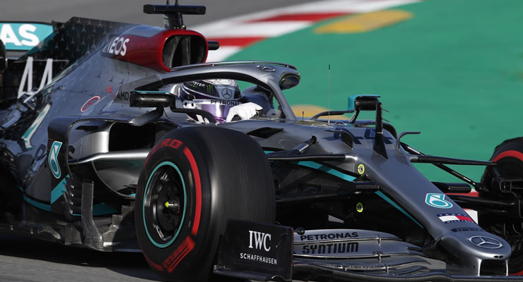Lewis Hamilton Mercedes Test F1 Barcellona