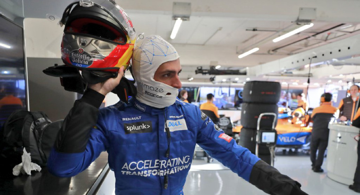 mclaren sainz test barcellona 2020