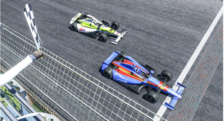 Alonso Button Simracing Indianapolis