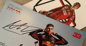 cartolina autografo pilota formula 1