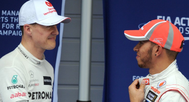 La famiglia Schumacher si congratula con Hamilton per le 91 vittorie