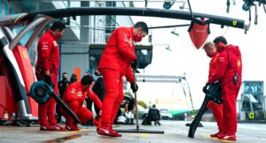 Pit-lane box Ferrari GP Eifel 2020