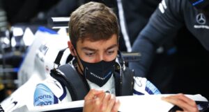 Russell preoccupato curva 1 Portimao