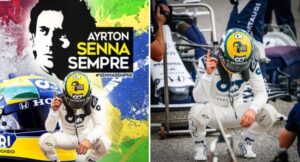 Gasly dona il casco utilizzato a Imola alla Fondazione di Senna