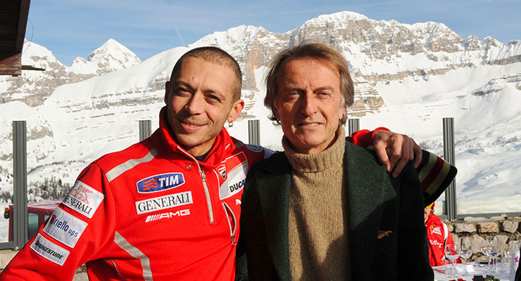 valentino rossi e luca di montezemolo
