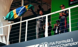 Podio GP Brasile 2021 Mercedes reclamo