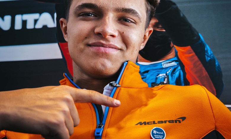 lando norris mclaren salute mentale