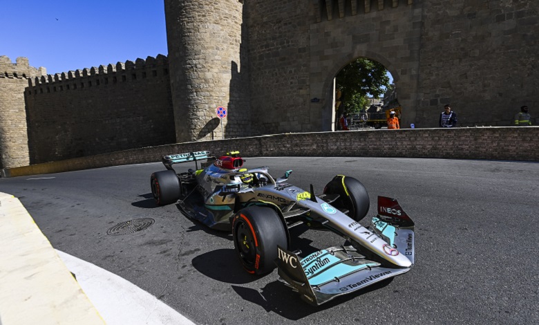 GP Azerbaijan Mercedes porpoising