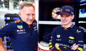Christian Horner e Max Verstappen nel box Red Bull