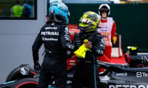 Lewis Hamilton e Valtteri Bottas post GP di Barcellona