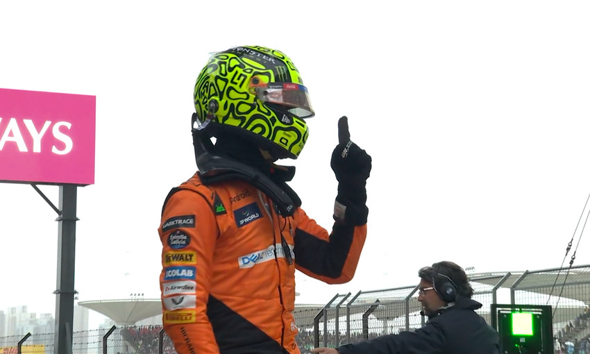 GP Cina shootout Norris
