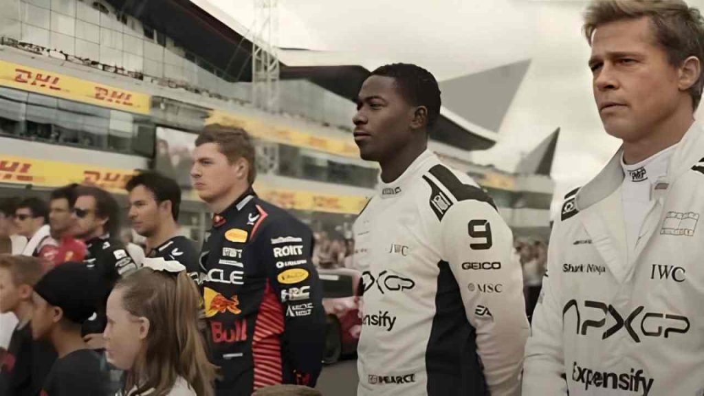 Brad Pitt nel film F1