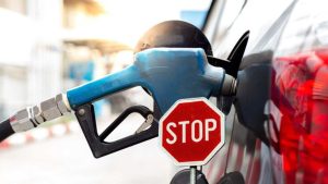 Pompa di benzina con Stop