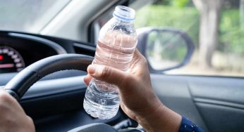 Vietato bere persino un sorso d’acqua al volante, parte seduta stante la fucilata da 344€